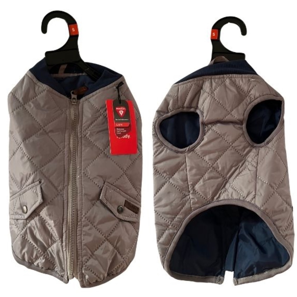 Reddy PrimaLoft Insulated Blue & Grey Quilted Dog Vest